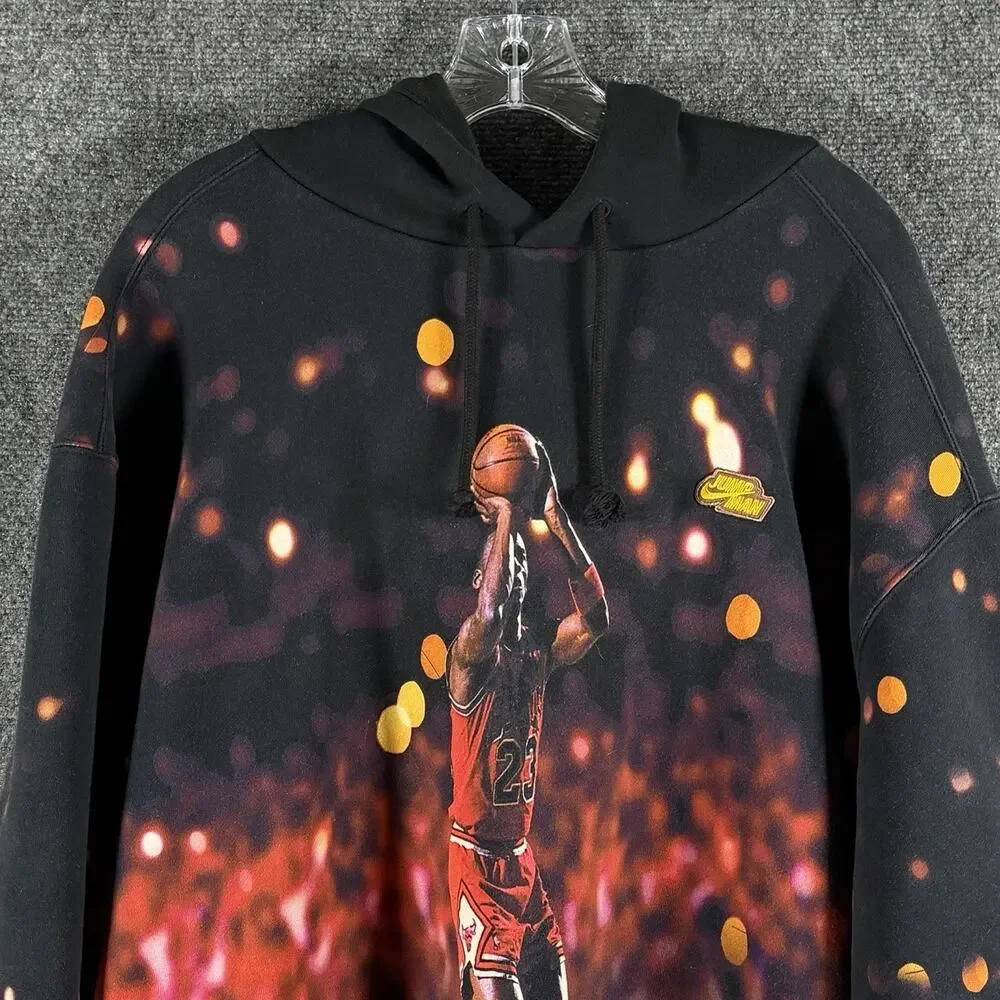 Nike Air Jordan Flight Heritage AOP Jumpman Hoodie Mens 2XL Michael Jordan Bulls